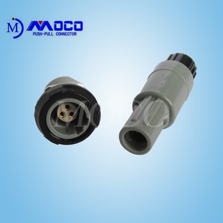 M14 3 pin circular plastic push latch female and male connector